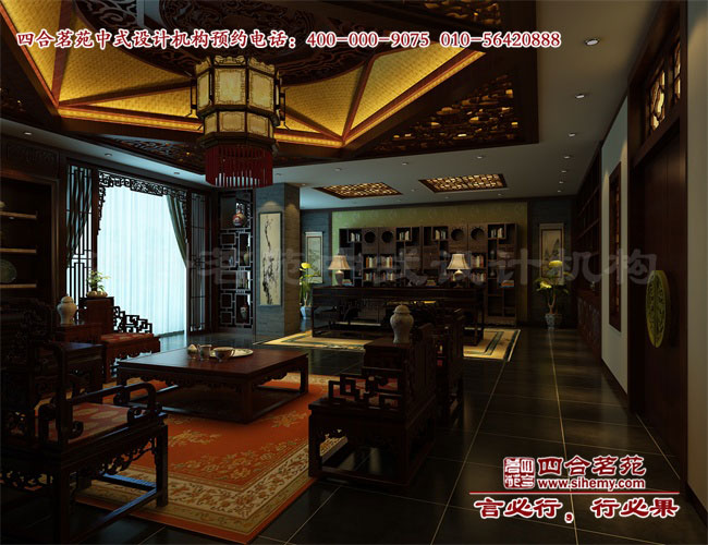 四合院辦公室裝修 古典中式風格四合院辦公室裝修設計效果圖